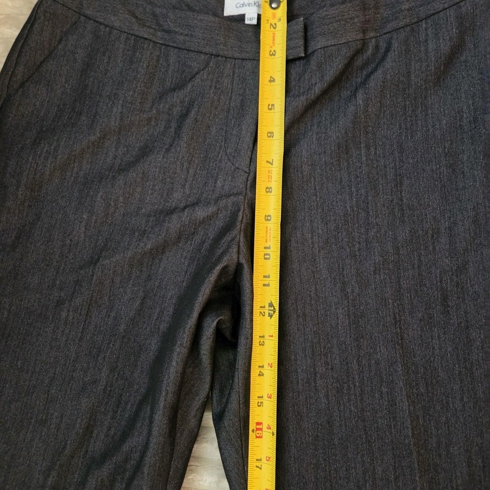 Calvin Klein 14P Blazer Pants Womens Charcoal Grey Two Button Suit Set - Picture 13 of 16